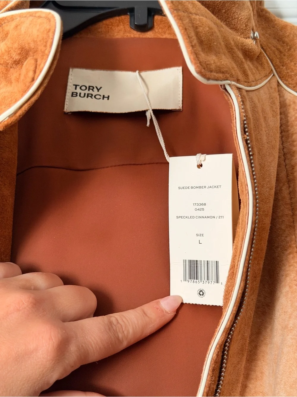 Tory Burch Brown Suede Bomber Jacket $3,190